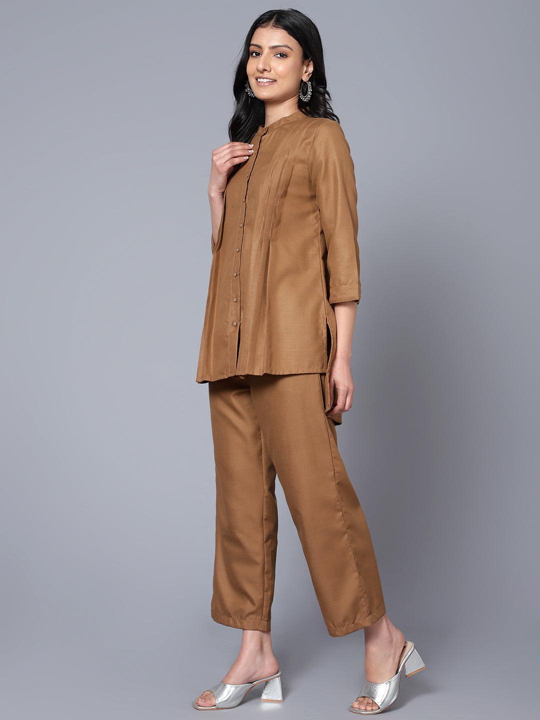 Innayat Brown Women Co-Ord Set